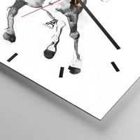 Clock face with lines