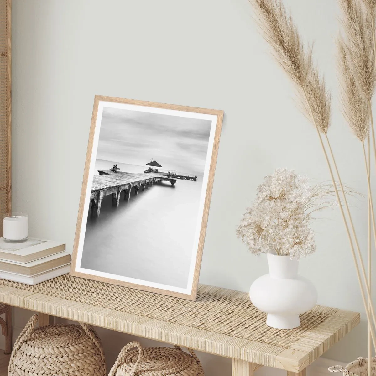 Poster in light oak frame - Into the Distance - 50x70 cm