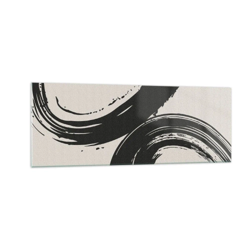 Glass picture - With Big Circural Strokes - 140x50 cm