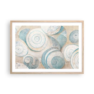 Poster in light oak frame - What Does a Shell Hide? - 70x50 cm