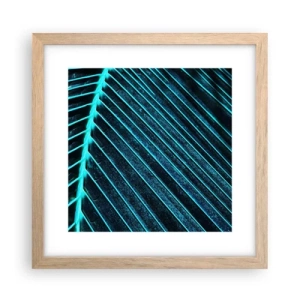 Poster in light oak frame - Texture of Green - 30x30 cm