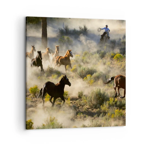 Canvas picture - Rivalry - Freedom or Man Power? - 50x50 cm