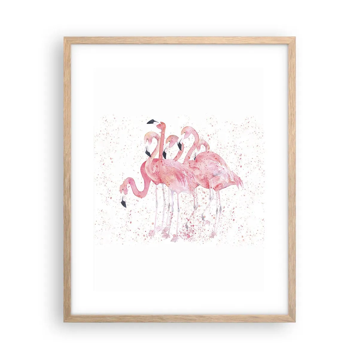 Poster in light oak frame - Pink Power - 40x50 cm