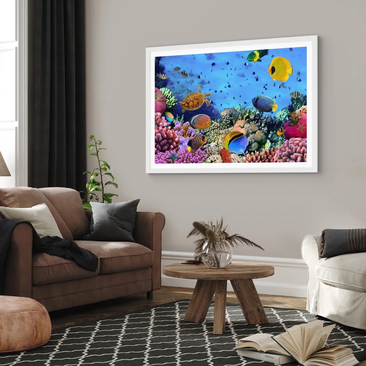 Poster in white frmae - What Do We Know about Life? - 50x40 cm