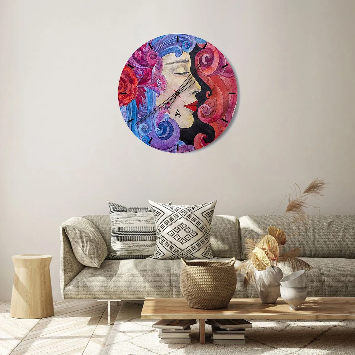 Wall clock - Clock on glass - Secession Still Alive - 40x40 cm