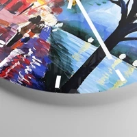 Clock face with lines