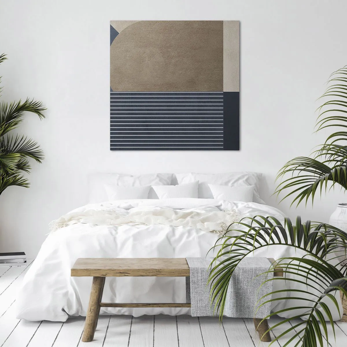 Canvas picture - Composition of Simplicity and Curvature - 60x60 cm