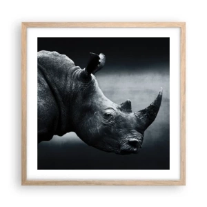 Poster in light oak frame - Right Profile - 50x50 cm