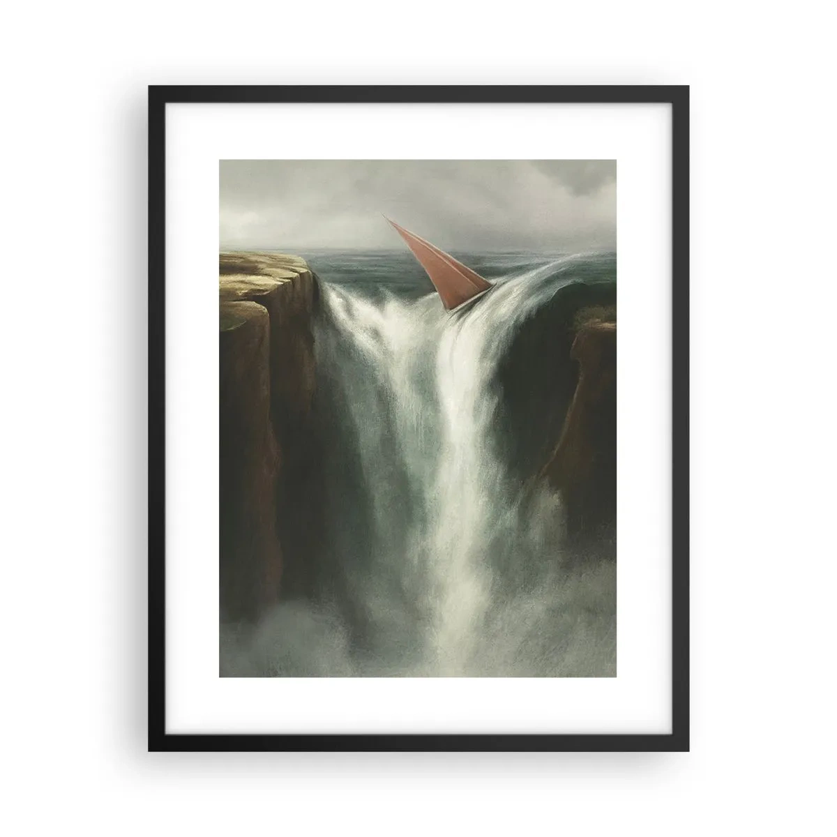 Poster in black frame - Life Warning - 40x50 cm