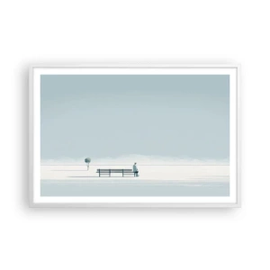 Poster in white frmae - Yes, I Am Waiting - 91x61 cm