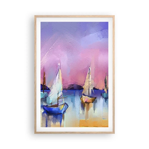 Poster in light oak frame - Direction: High Sees - 61x91 cm