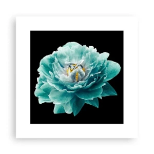 Poster - Blue and Gold Petals - 30x30 cm