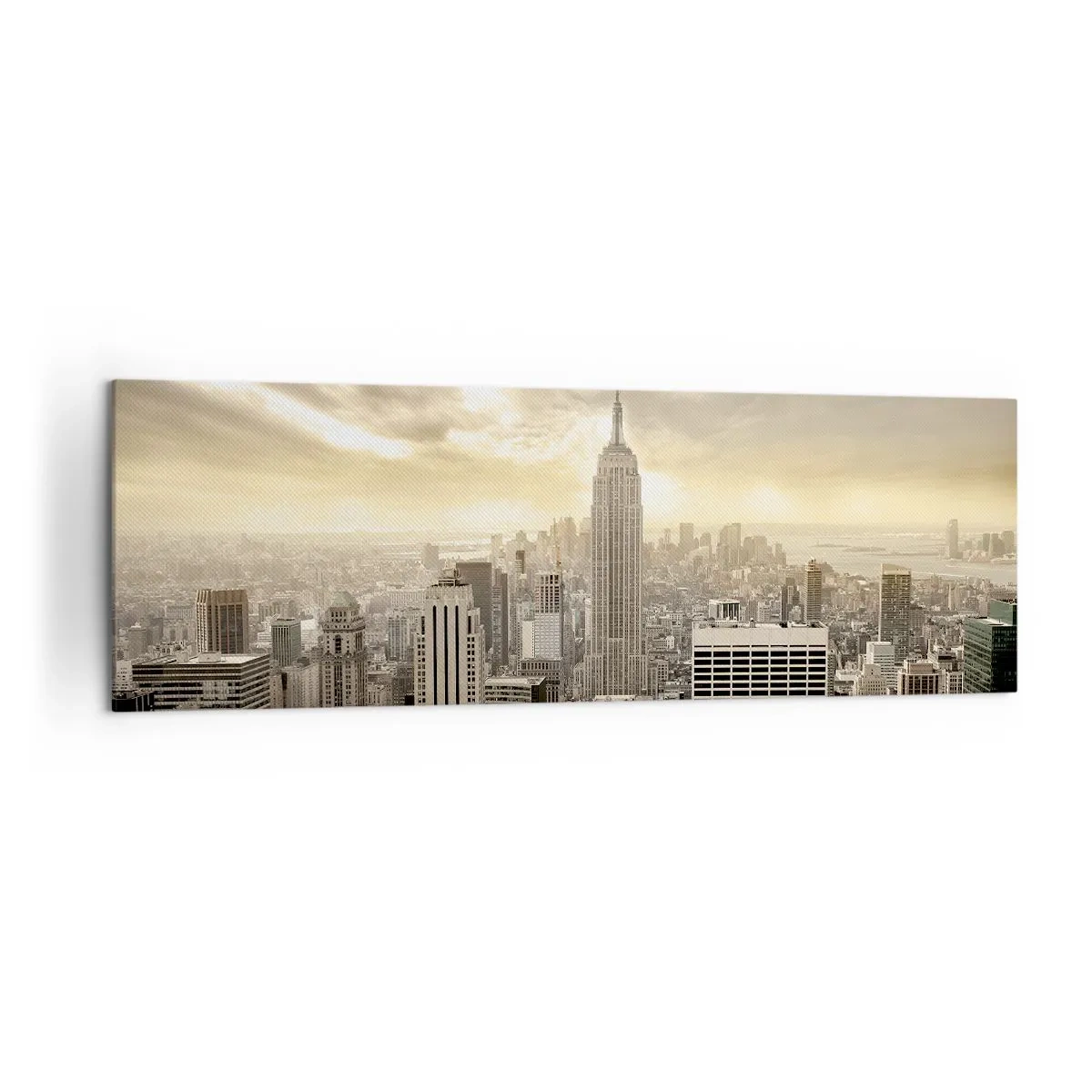 Canvas picture - New York Woven in Grey - 160x50 cm