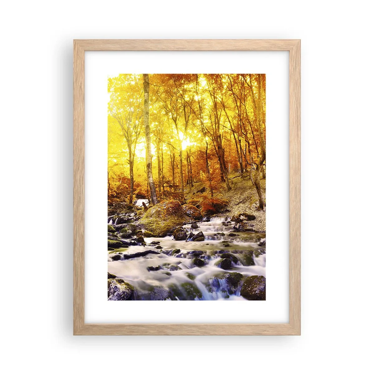 Poster in light oak frame - Stones Set in Gold and Platinum - 30x40 cm