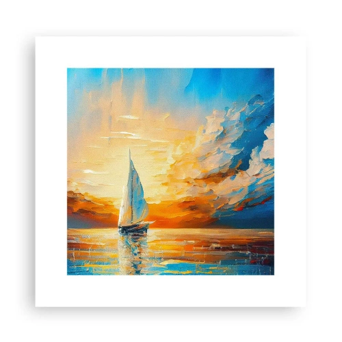 Poster - Sailing in Gold - 30x30 cm