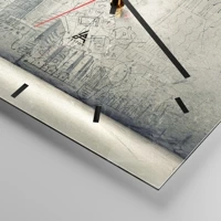 Clock face with lines