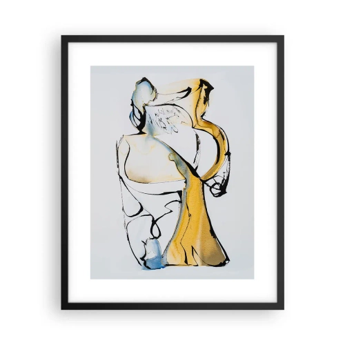 Poster in black frame - Glass Abstract - 40x50 cm