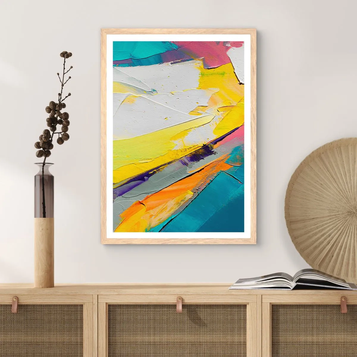 Poster in light oak frame - Anatomy of Light - 61x91 cm