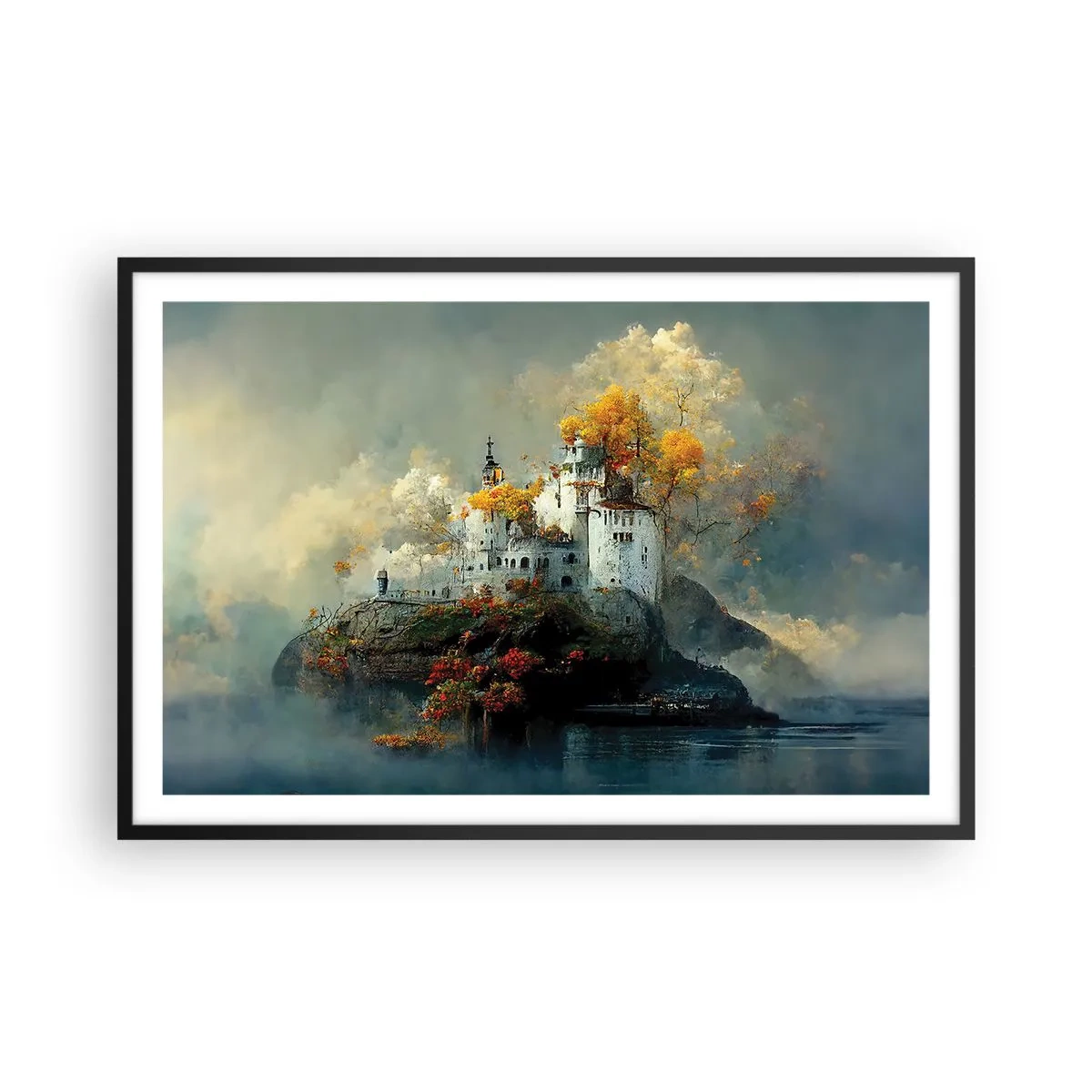 Poster in black frame - Beginning of a Romantic Tale - 91x61 cm