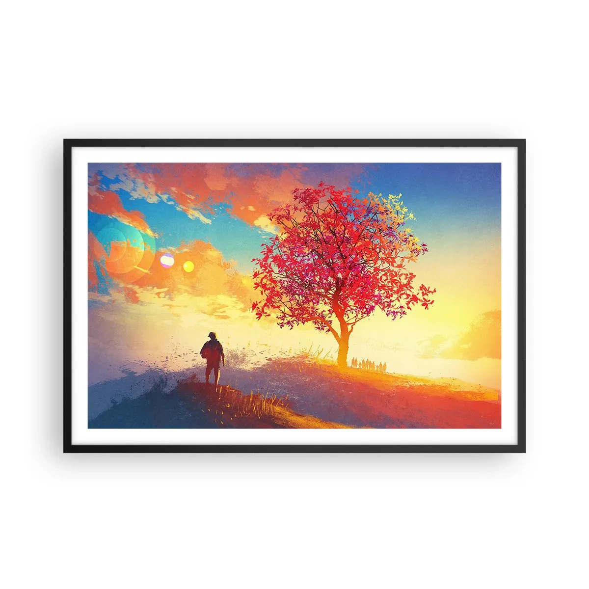 Poster in black frame - Pilgrim at Its Goal - 91x61 cm
