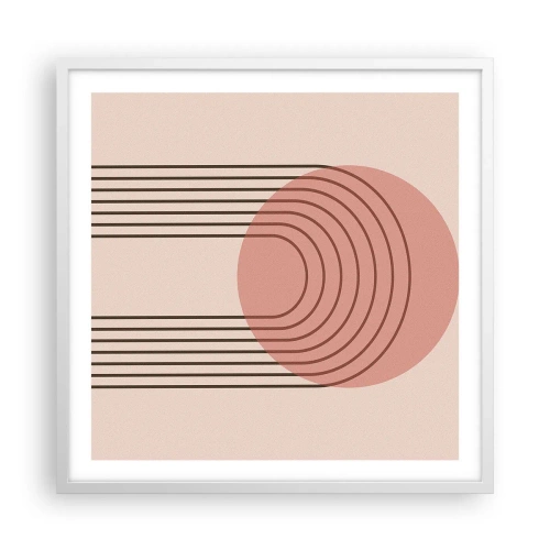 Poster in white frmae - Irresistible Attraction - 60x60 cm