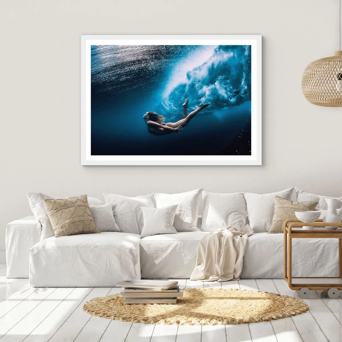 Poster in white frmae - Contemporary Syren - 70x50 cm