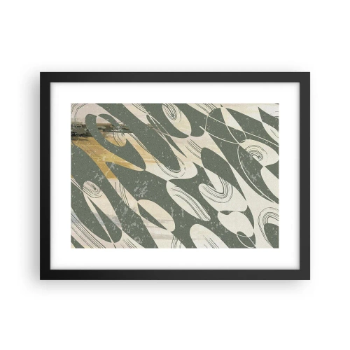 Poster in black frame - Rhytmic Abstract - 40x30 cm