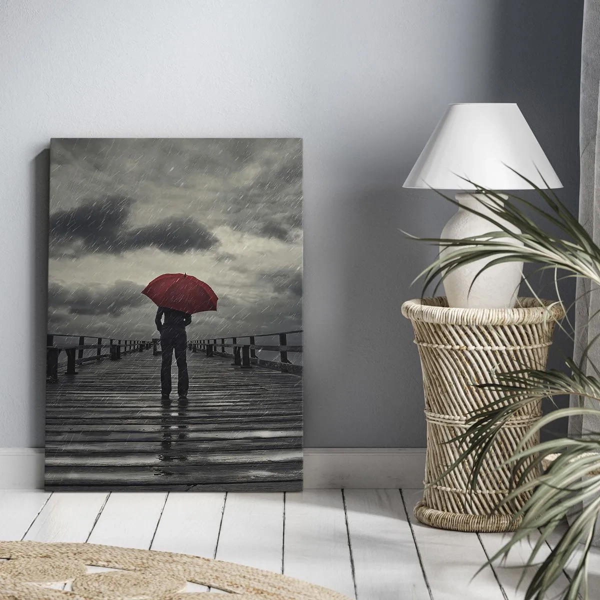 Canvas picture - Don't Mind the Rain - 55x100 cm