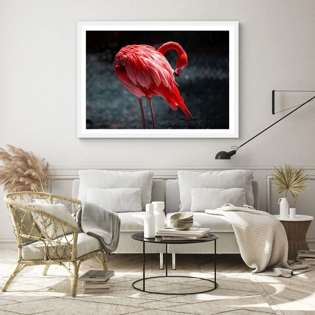 Poster in white frmae - Crimson Poem of Nature - 70x50 cm