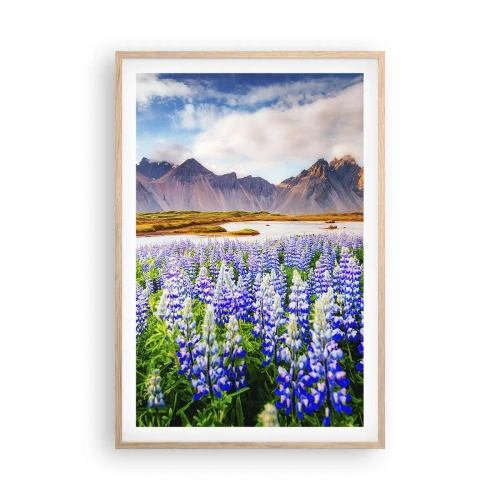 Poster in light oak frame - Strength and Severity next to Sweetness - 61x91 cm