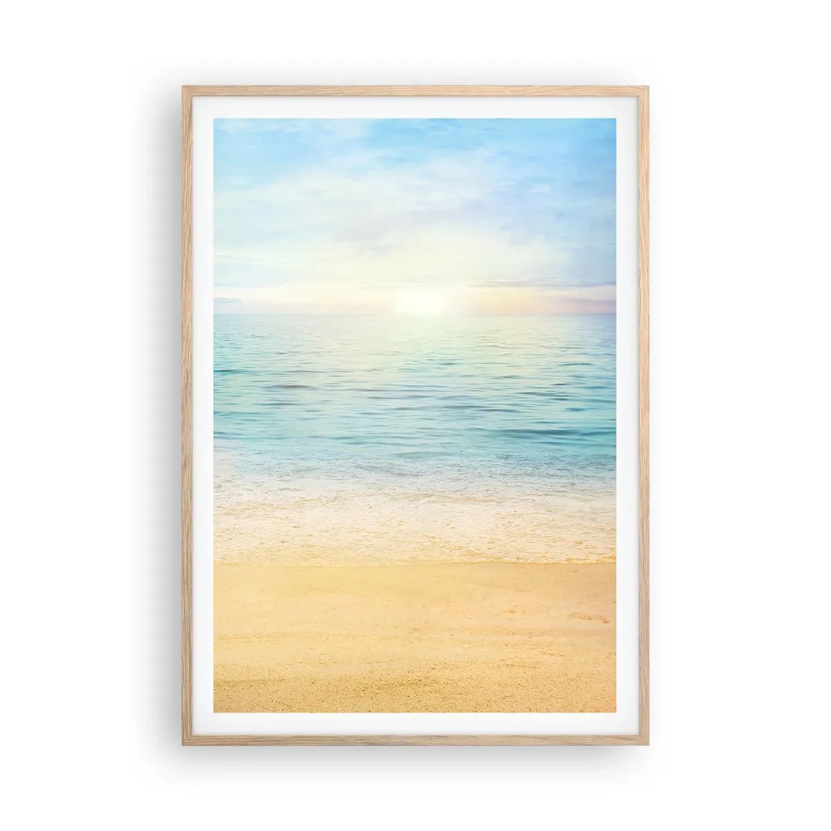 Poster in light oak frame - The Big Blue - 70x100 cm