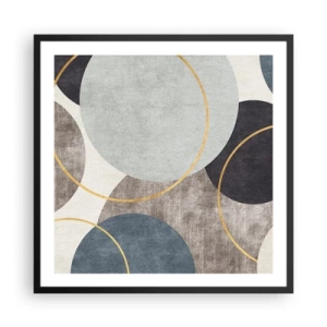 Poster in black frame - Wheel after Wheel - 60x60 cm