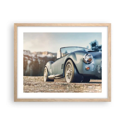 Poster in light oak frame - Styel Is What Counts - 50x40 cm