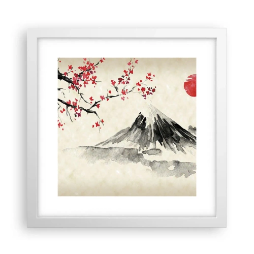 Poster in white frmae - Love Japan - 30x30 cm
