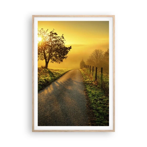 Poster in light oak frame - Honey Afternoon - 70x100 cm