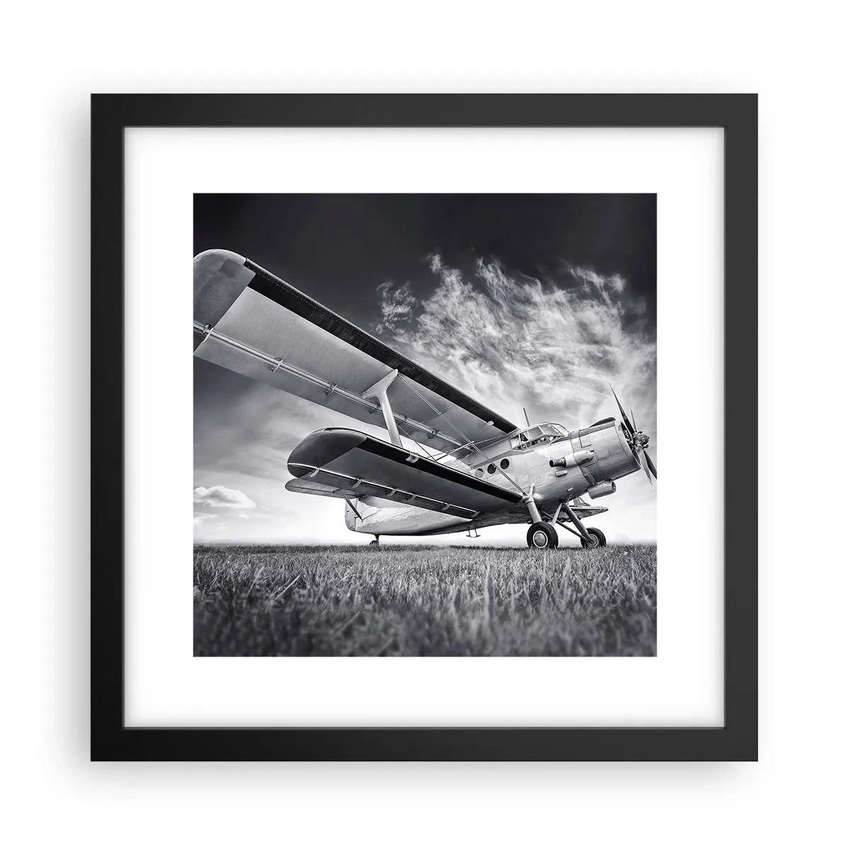 Poster in black frame - Winged Pilgrim - 30x30 cm