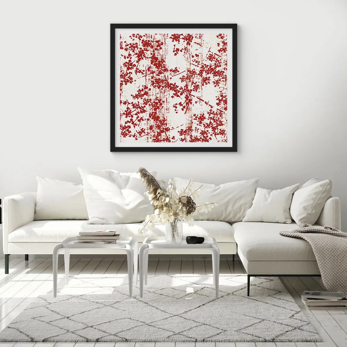 Poster in black frame - Like Old-fashioned Percale - 50x50 cm