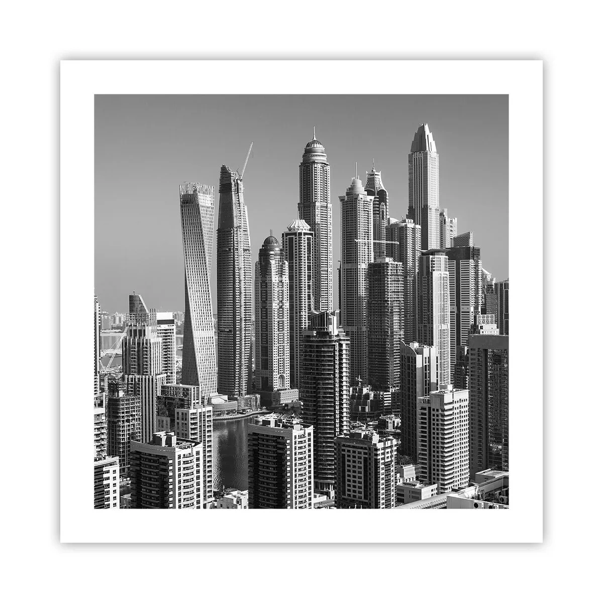 Poster - City over a Desert - 50x50 cm