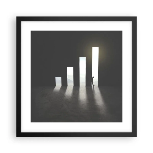 Poster in black frame - Success - Impression - 40x40 cm