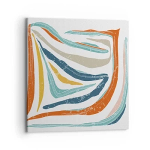 Canvas picture - Abstract with a Friendly Smile - 70x70 cm