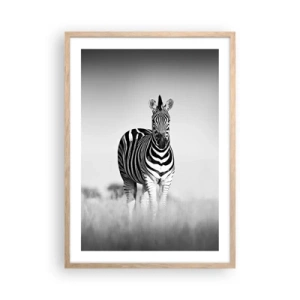 Poster in light oak frame - After All the World is Black and White - 50x70 cm