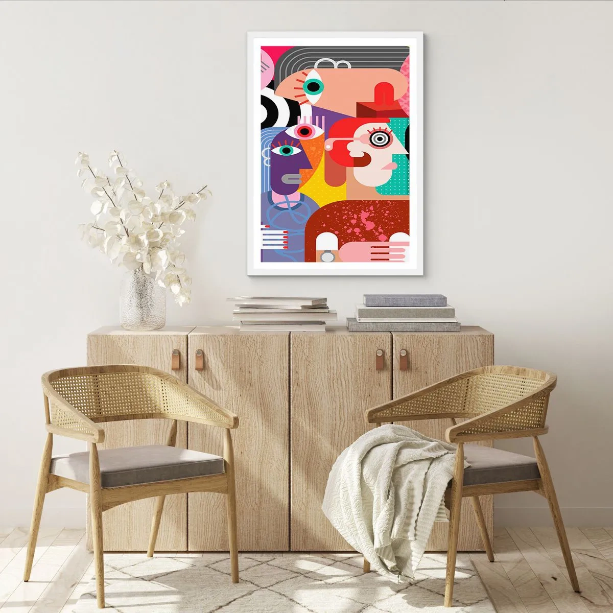 Poster in white frmae - Picasso Sent Us - 70x100 cm