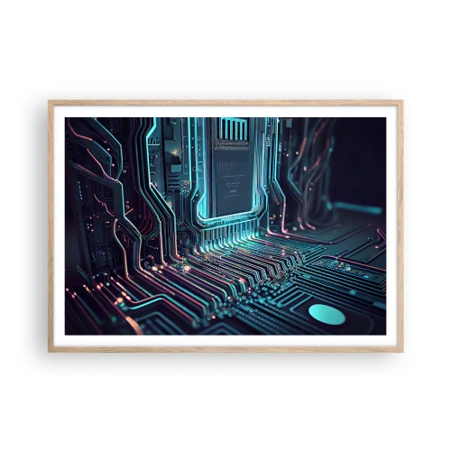 Poster in light oak frame - I Was Just Thinking… - 100x70 cm