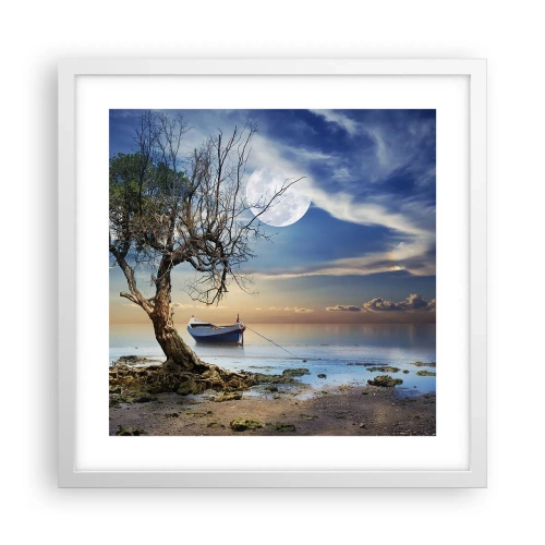 Poster in white frmae - Is this the Beginning or the End? - 40x40 cm