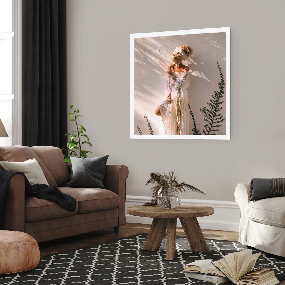Poster - Sun and Girl - 50x50 cm