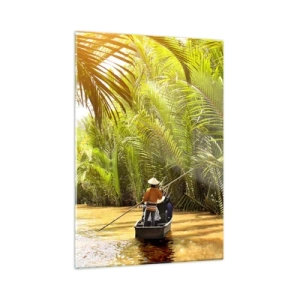 Glass picture - Through a Palm Ravine - 50x70 cm