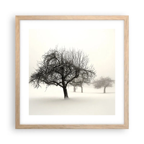 Poster in light oak frame - Winter Dream - 40x40 cm