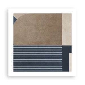 Poster - Composition of Simplicity and Curvature - 50x50 cm