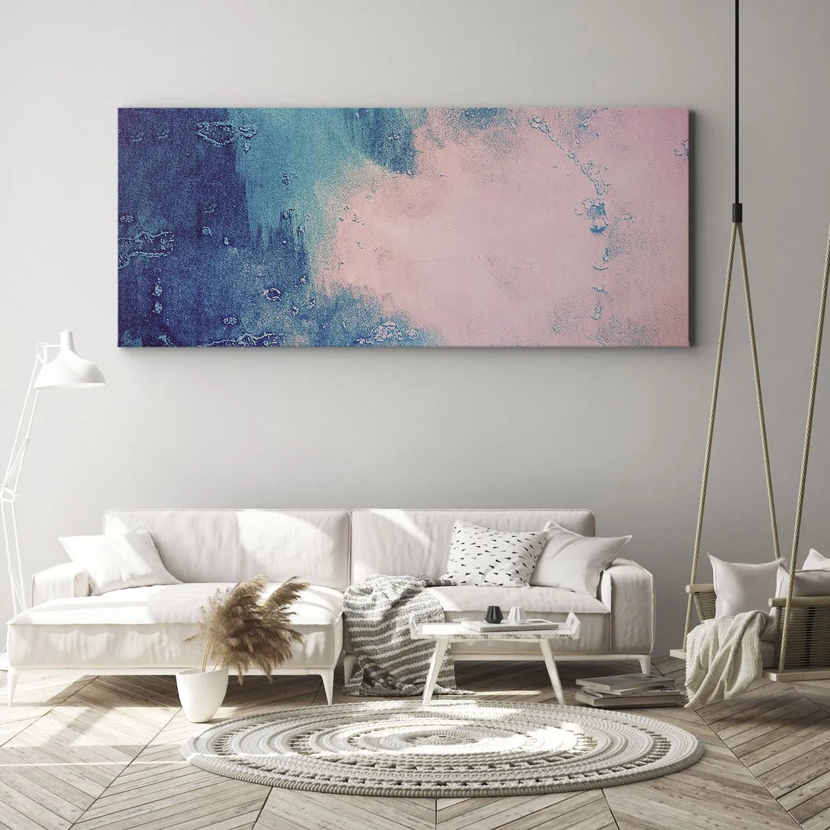 Canvas picture - Blue Hug - 160x50 cm