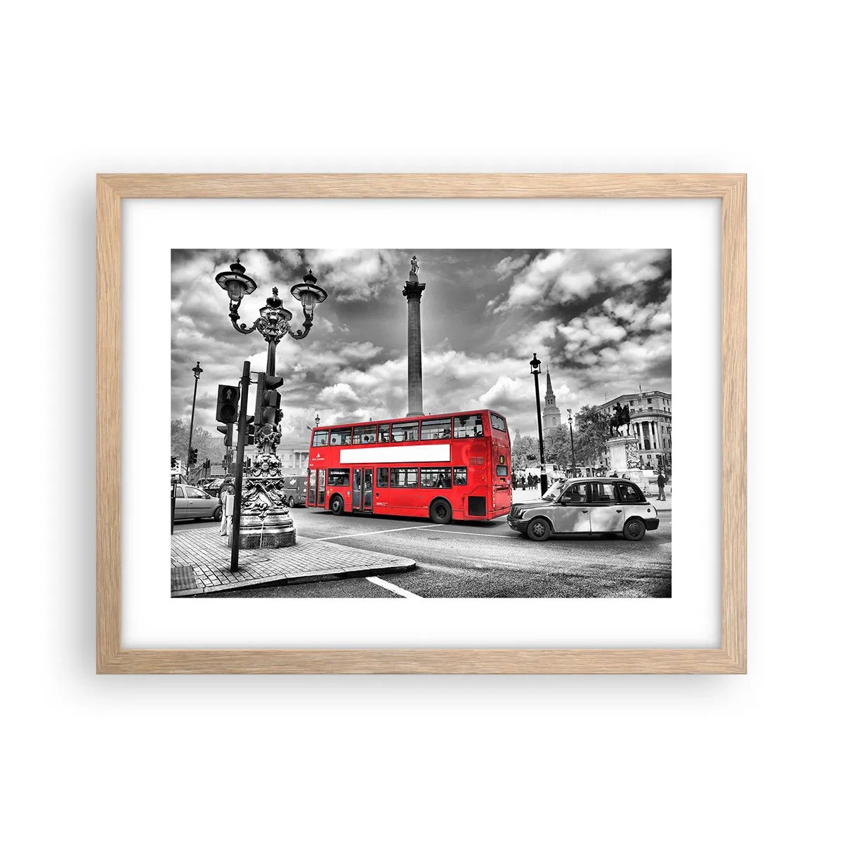 Poster in light oak frame - Real Bloodstream of a City - 40x30 cm